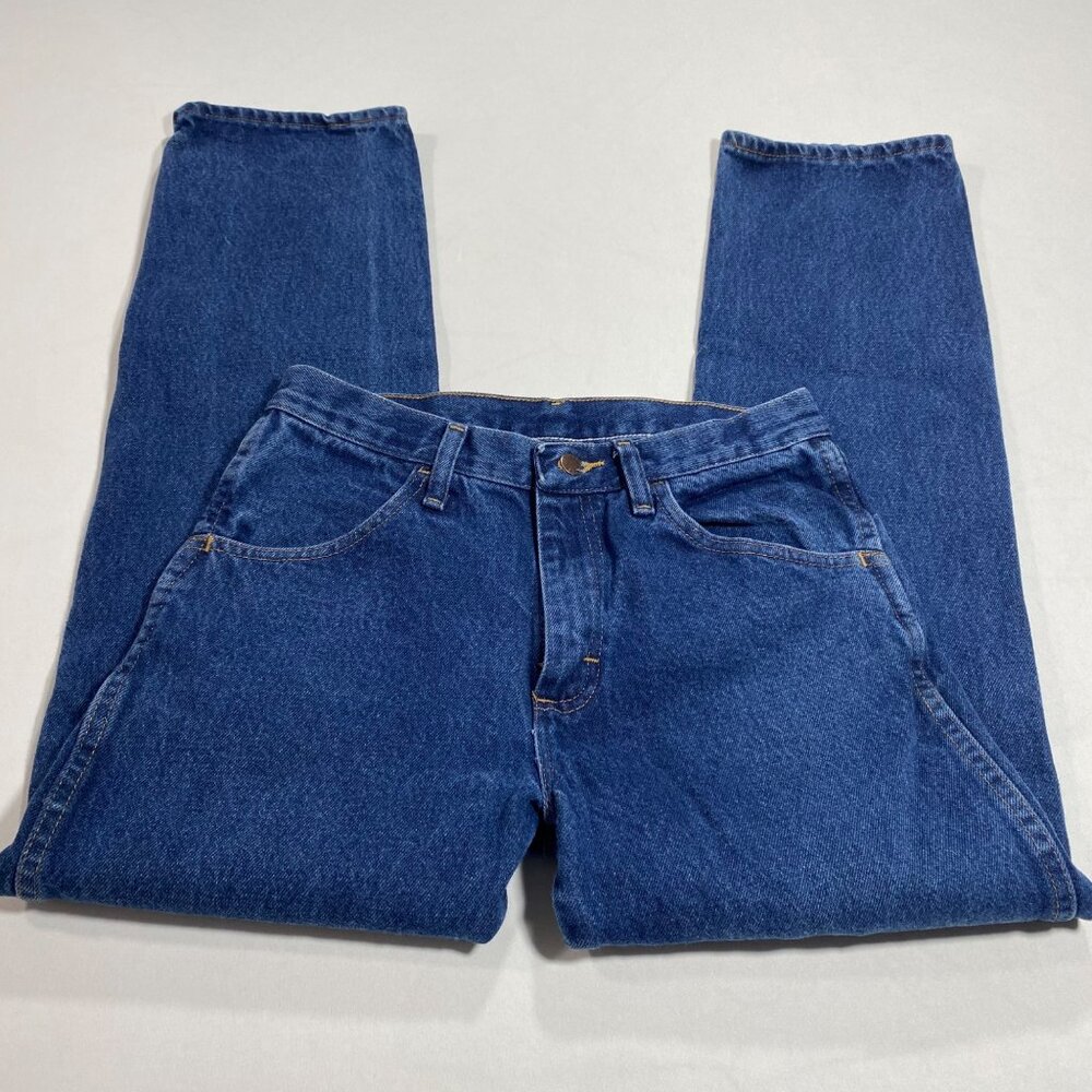 Rustler Mens Denim Blue Jeans 30x30 Relaxed Fit Straight Leg 100% Cotton